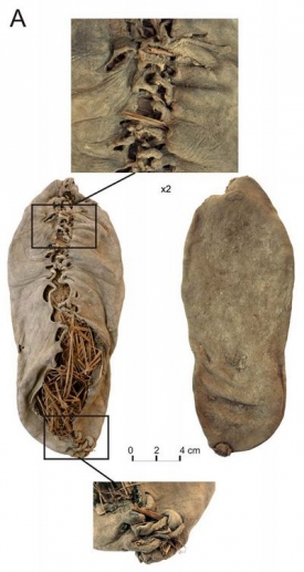 Bota byla vyrobena z jednoho kusu kůže.