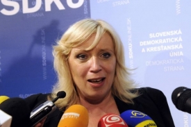 Lídr strany SDKU-DS Iveta Radičová.