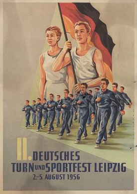 Cvičenci NDR na srazu v Lipsku 1956.