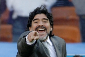Trenér Argentiny Diego Maradona.