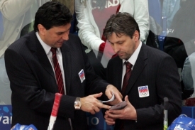 Josef Jandač (vpravo) na olympijských hrách s Vladimírem Růžičkou.