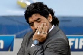 Zklamaný Diego Maradona.