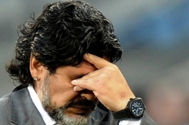 Zklamaný Diego Maradona.