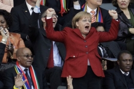 Merkelová a její radost.
