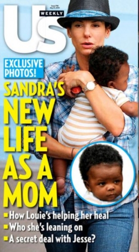 Herečka Sandra Bullocková se synem Louisem.