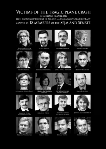 Nejznámější polské oběti z havárie letadla u Smolenska.