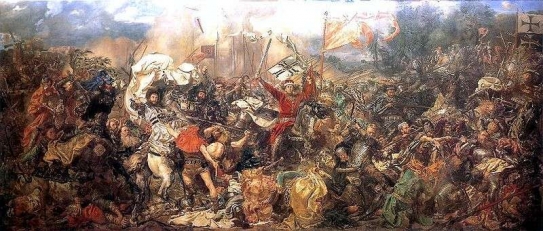 Bitva u Grunwaldu v podání malíře Jana Matejky v 19. století,