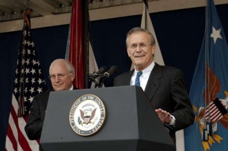 Cheney a Rumsfeld. Dva vykukové z Bílého domu.