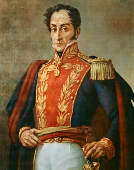 Símon Bolívar, jeden z Chávezových vzorů.