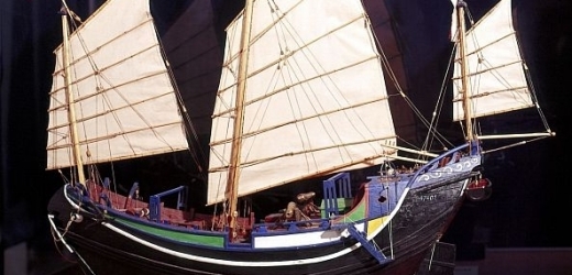 Maketa lodi slavného admirála dynastie Ming Čeng Chea.