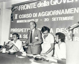 Fini (vlevo) v počátcích své politické kariéry (1980).
