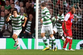 Na Sporting Braga (v červeném) nestačil Celtic Glasgow.