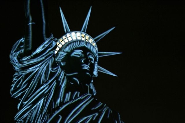 Nasvícený symbol Spojených států (ilustrační foto).