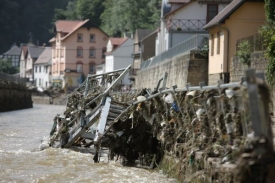 Povodeň v Hřensku.