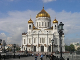 Katedrála Krista Spasitele. Moc Rusů však do kostelů nechodí.
