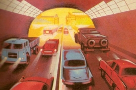 Tunely pod Prahou, představa z padesátých let.