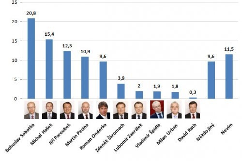 Výsledky průzkumu mezi voliči ČSSD.