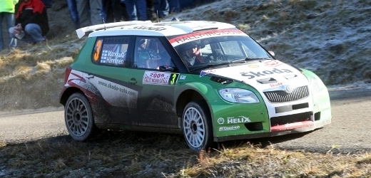 Juho Hänninen s Fabií S2000, hlavní favorit Barum Rallye.