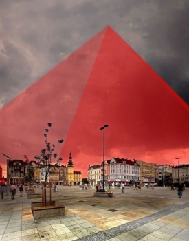 Světelná pyramida bude kopírovat svůj předobraz v měřítku 1:1.