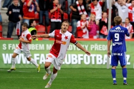 Milan Černý vstřelil první gól Slavie.