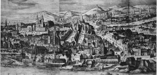 Staré Město kolem roku 1600.