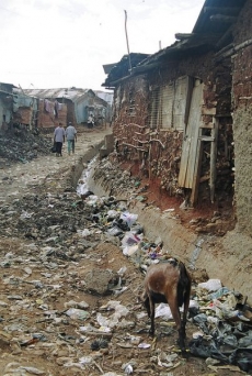 Kibera, druhý největší slum Afriky. Na mapě ji nenaleznete.