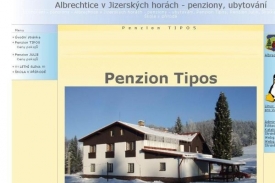 Webové stránky pensionu Tipos v Jizerských horách.