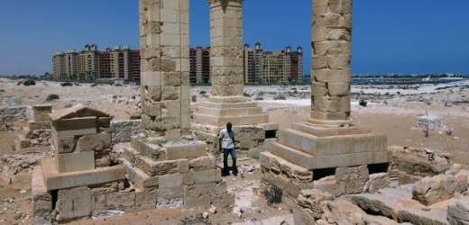 Starověké město Leukaspis v Egyptě.