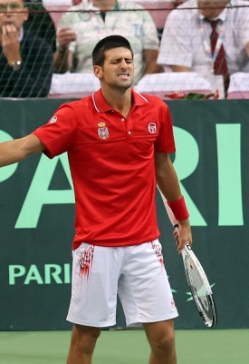 Novak Djokovič působil v zápase hodně neklidně.