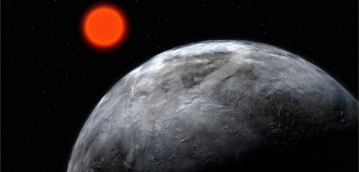 Kolem hvězdy Gliese 581 obíhá minimálně šest exoplanet. Na snímku Gliese 581d.