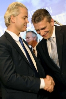 Wilders se svým německým ideovým spřízněncem Stadtkewitzem v Berlíně. 