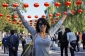 Krásná Sara Khoulyová z Egypta se raduje během návštěvy čínského Pekingu.