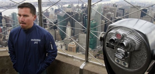 Horník Edison Peňa se v New Yorku podíval i na Empire State Building.