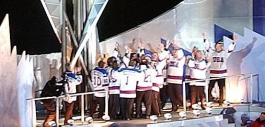 Zlatí američtí hokejisté na olympiádě v Lake Placid.