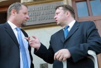 Martin Kocourek (vpravo) na snímku s Martinem Římanem, šéfem dozorčí rady ČEZ.