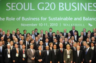 Rodinné foto účastníků summitu G-20.