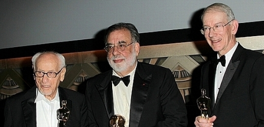 Herec Eli Wallach, režisér Francis Ford Coppola a filmový historik Kevin Brownlow.