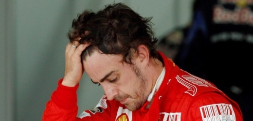 Zklamaný Fernando Alonso.