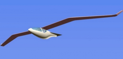 Nový typ letounu se zalomenými křídly a silným trupem připomíná racka.