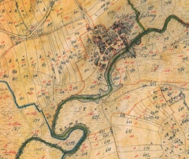 Kothmaissling na staré katastrální mapě. 