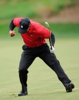 Vítězná gesta Tigera Woodse se vrátila na zelené greeny.