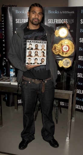 David Haye s pásem šampiona WBA.