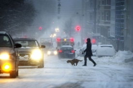 Obtížná situace trvá na dánském ostrově Bornholm, kde místní dopravní služby už vzdaly pokusy očistit místní silnice od přívalů sněhu (ilustrační foto).