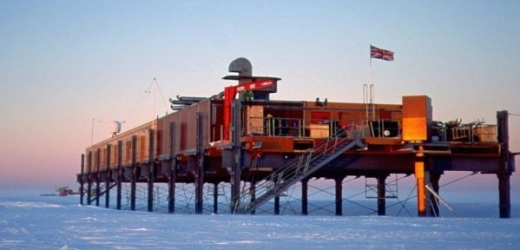 Britská antarktická základna Halley.