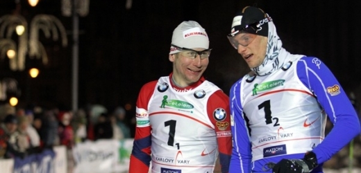 Česká dvojice uspěla ve skiatlonu. Lukáš Bauer (vlevo) byl pátý, Martin Jakš třetí.