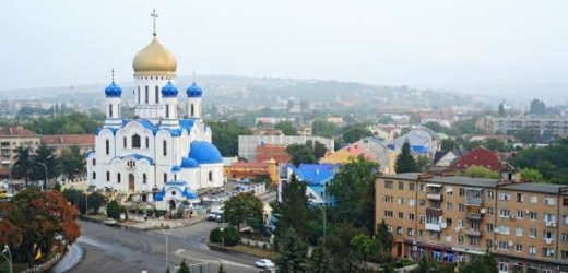 Užhorod s ruskou ortodoxní katedrálou.