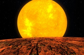 Takhle nějak by mohl vypadat výhled z povrchu planety na mateřskou hvězdu.