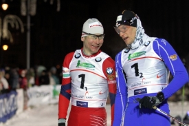 Lukáš Bauer (vlevo) a Martin Jakš se po náročné Tour de Ski v Liberci neobjeví.