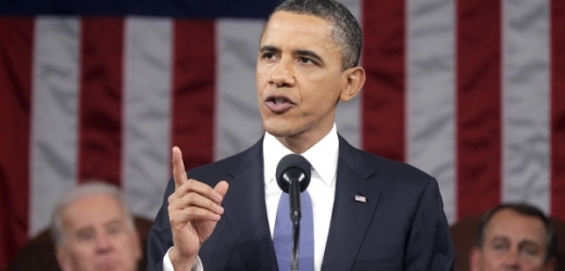 Barack Obama promlouval k oběma komorám Kongresu.
