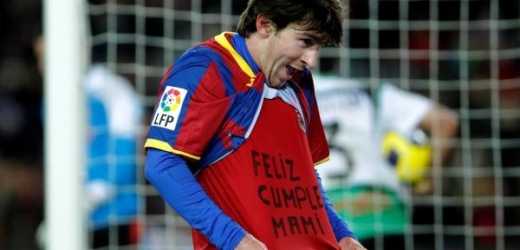 Lionel Messi a jeho oslava gólu.